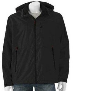 Mens Winter Jacket Hemisphere Black L Wind Water Resistant Down Alt Fill Hooded